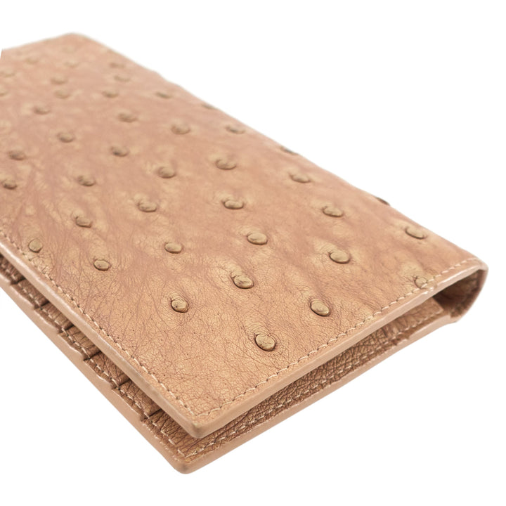Bottega veneta Intrecciato Ostrich Leather Long Wallet