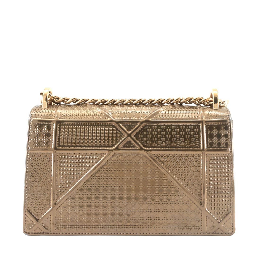 Top quality Dior Top quality Diorama Medium Metallic Micro Cannage Flap Bag