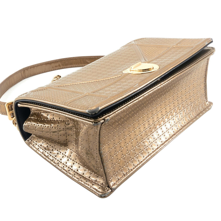 Top quality Dior Top quality Diorama Medium Metallic Micro Cannage Flap Bag