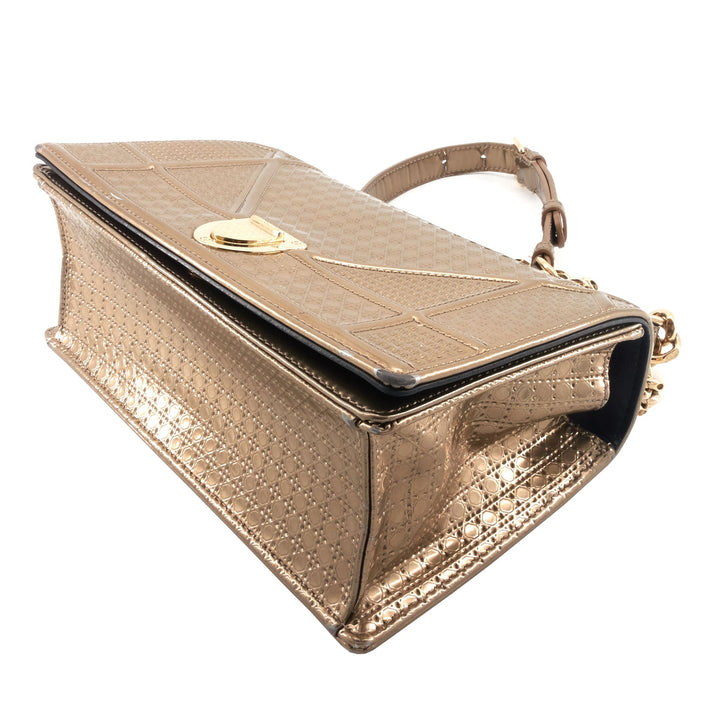 Top quality Dior Top quality Diorama Medium Metallic Micro Cannage Flap Bag