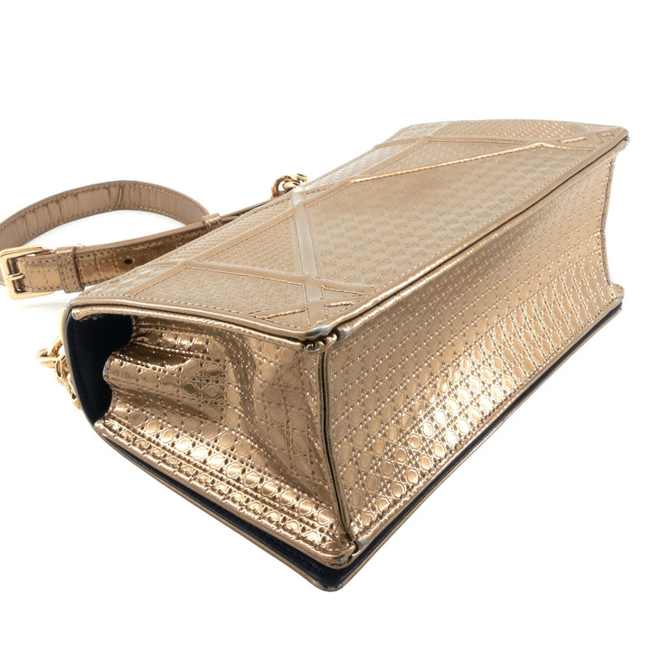 Top quality Dior Top quality Diorama Medium Metallic Micro Cannage Flap Bag