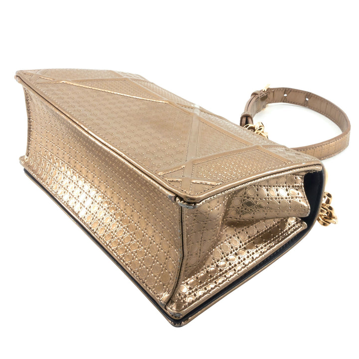 Top quality Dior Top quality Diorama Medium Metallic Micro Cannage Flap Bag