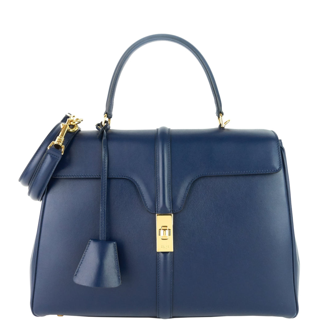 Celine 16 Medium Top Handle Satinated Calfskin Bag