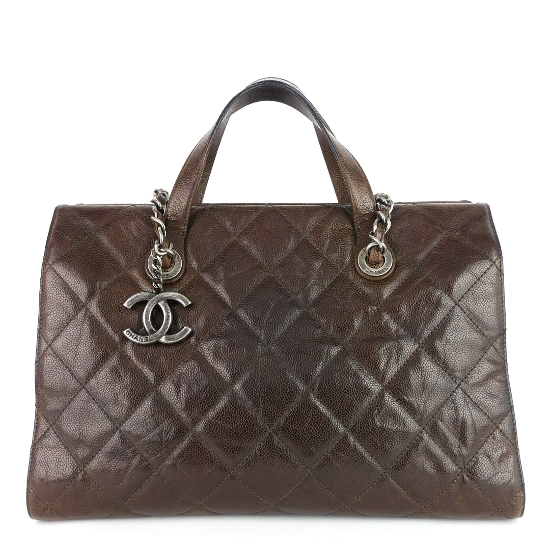 Top Quality Chanel CC Crave Glazed Caviar Tote Bag