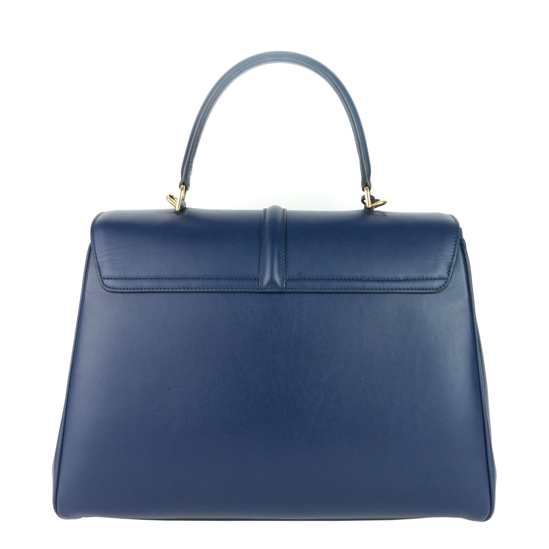 Celine 16 Medium Top Handle Satinated Calfskin Bag