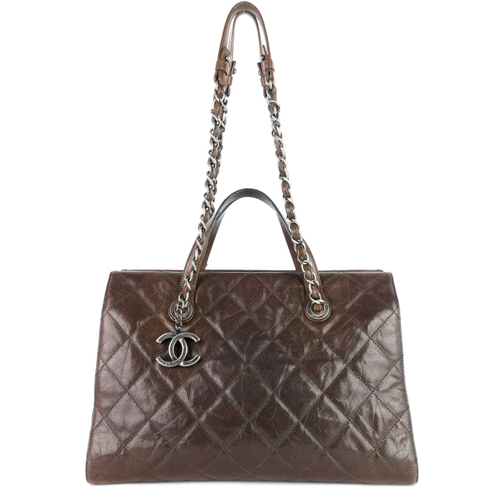 Top Quality Chanel CC Crave Glazed Caviar Tote Bag