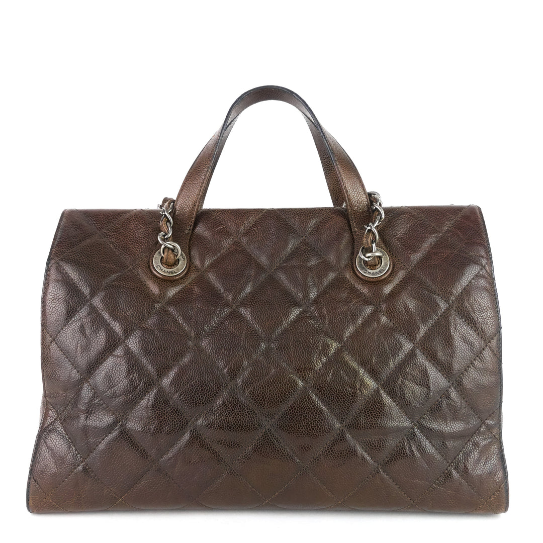 Top Quality Chanel CC Crave Glazed Caviar Tote Bag