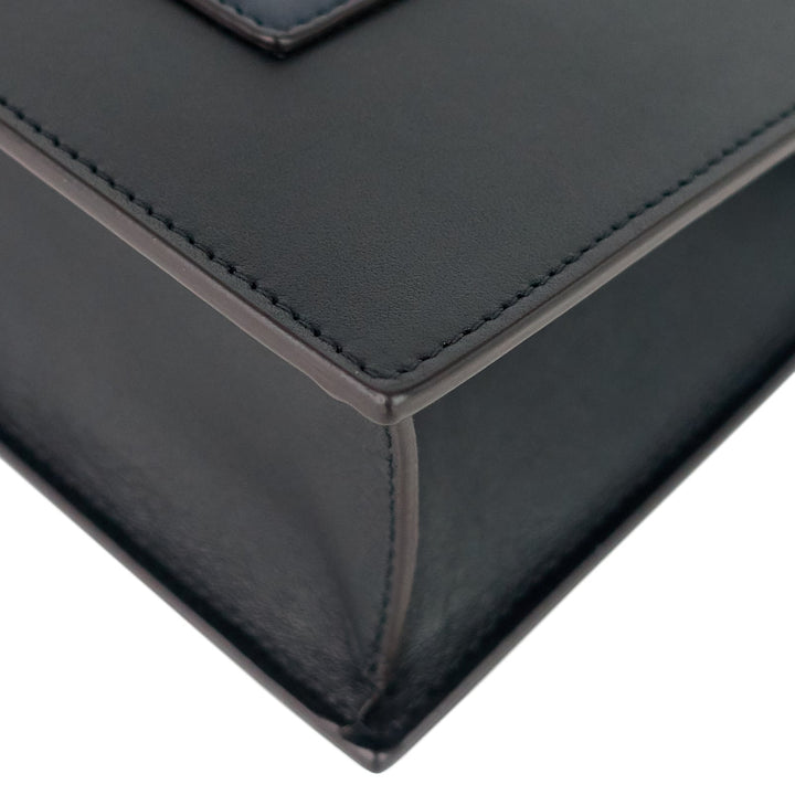 Celine Pocket Evening Leather and Shagreen Flap on Chain Bag