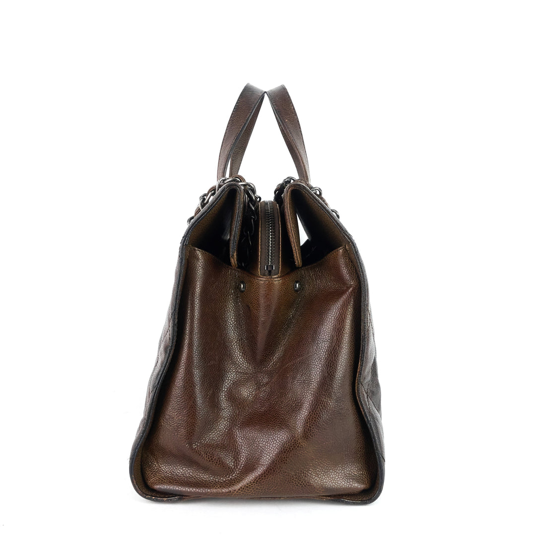 Top Quality Chanel CC Crave Glazed Caviar Tote Bag