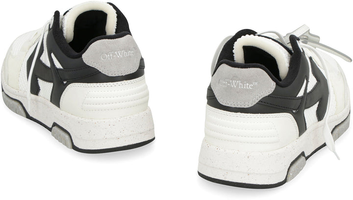 SLIM OUT OF OFFICE LEATHER AND FABRIC LOW-TOP SNEAKERS