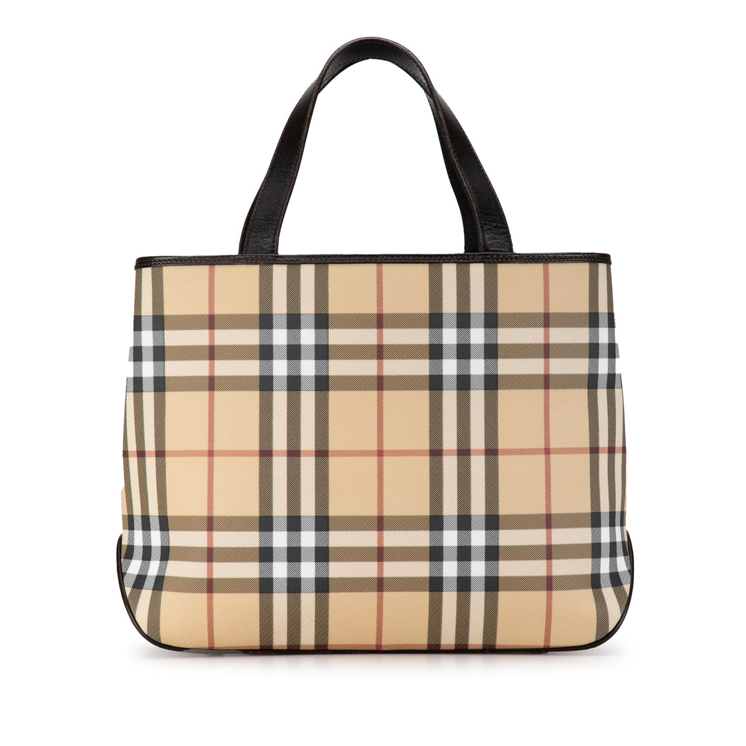 BURBERRY House Check Canvas Handbag