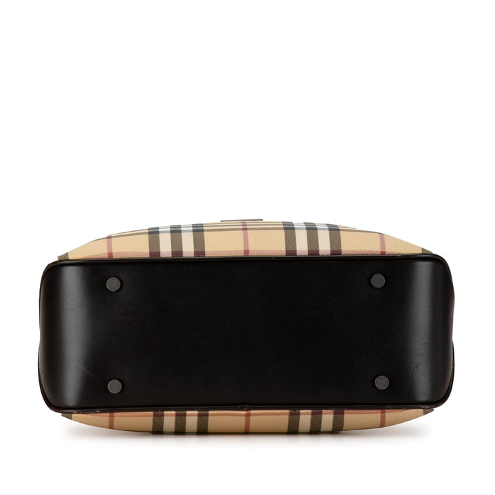 BURBERRY House Check Canvas Handbag