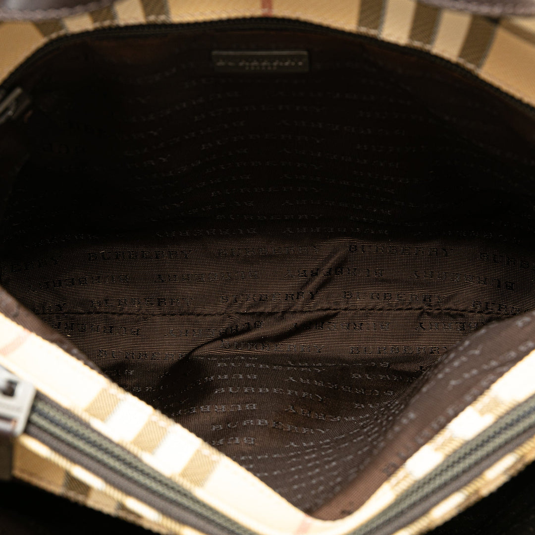 BURBERRY House Check Canvas Handbag