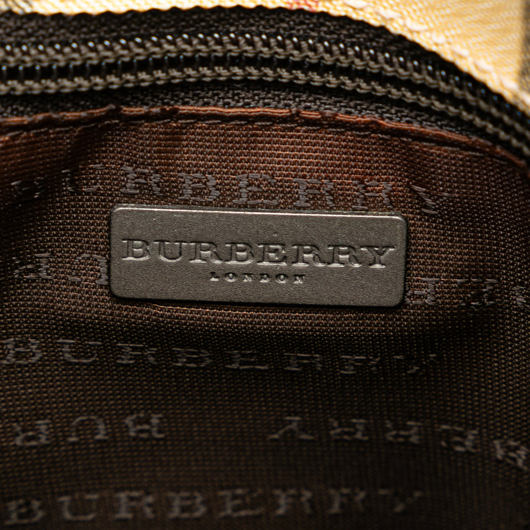 BURBERRY House Check Canvas Handbag
