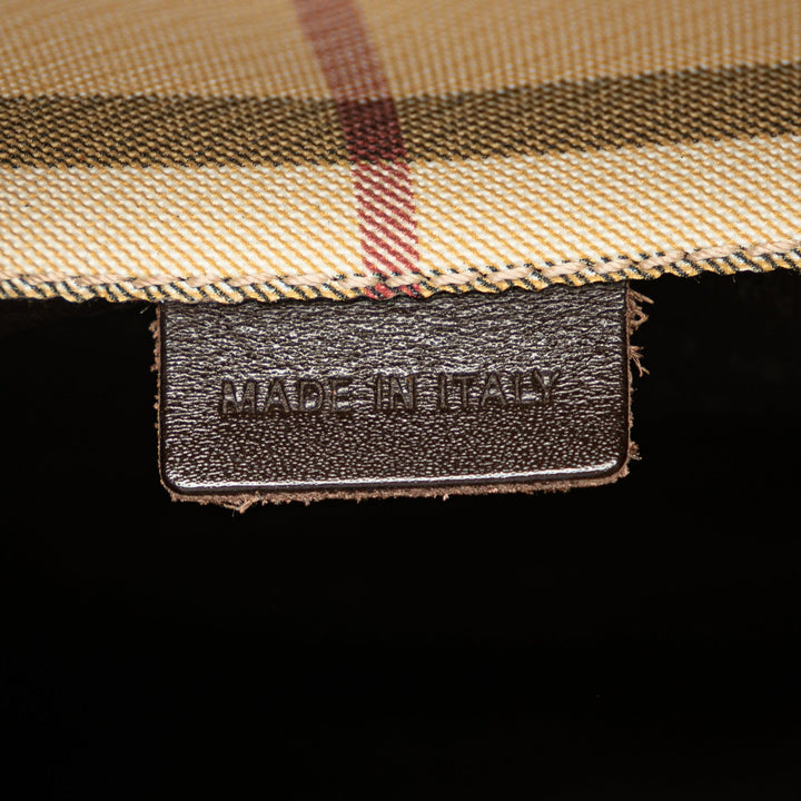 BURBERRY House Check Canvas Handbag