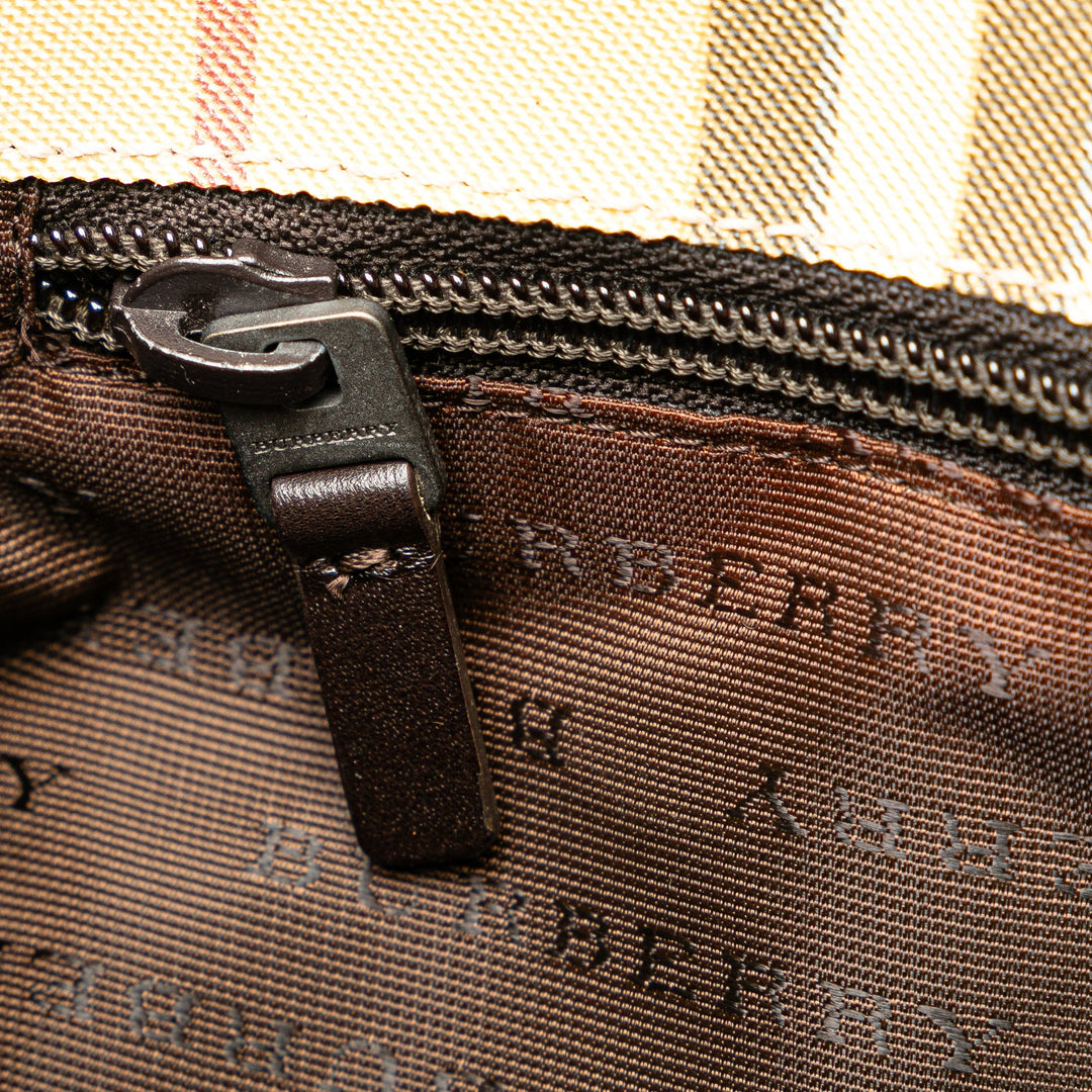 BURBERRY House Check Canvas Handbag
