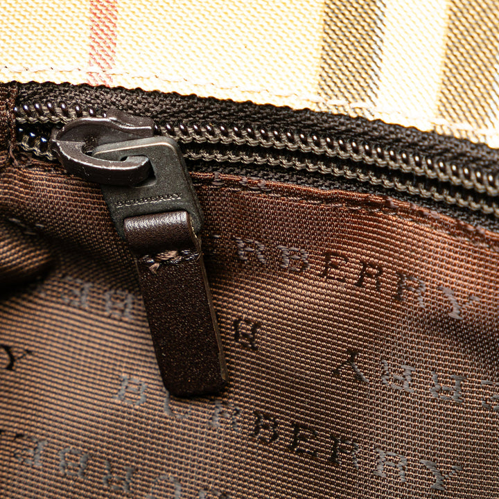 BURBERRY House Check Canvas Handbag