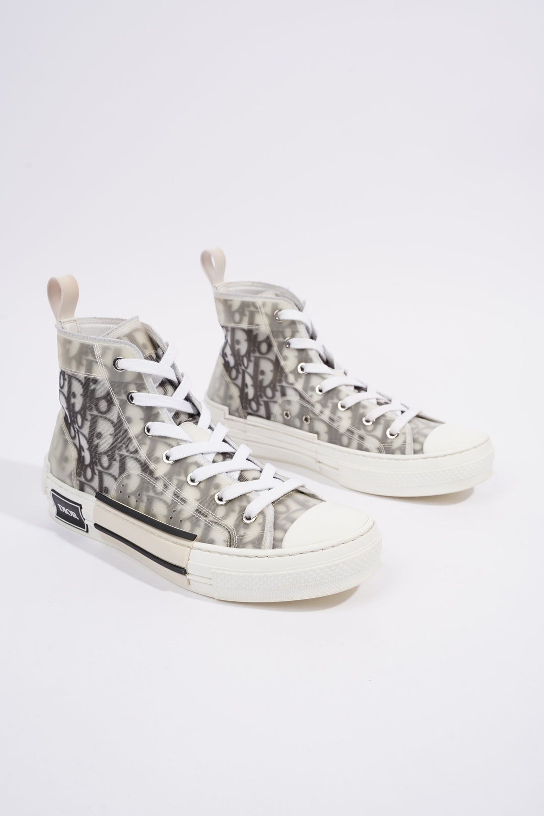 Christian Dior B23 High-tops White / Black Oblique Canvas EU 38 UK 5