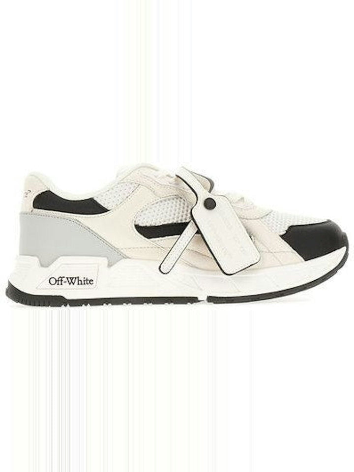 OFF WHITE LEATHER SNEAKERS.
