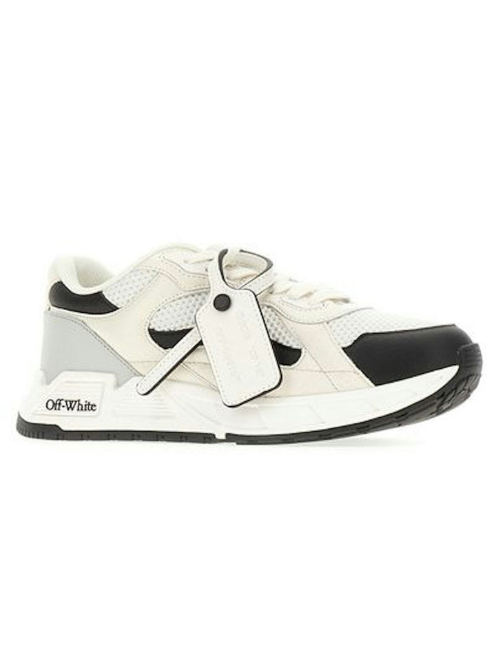 OFF WHITE LEATHER SNEAKERS.