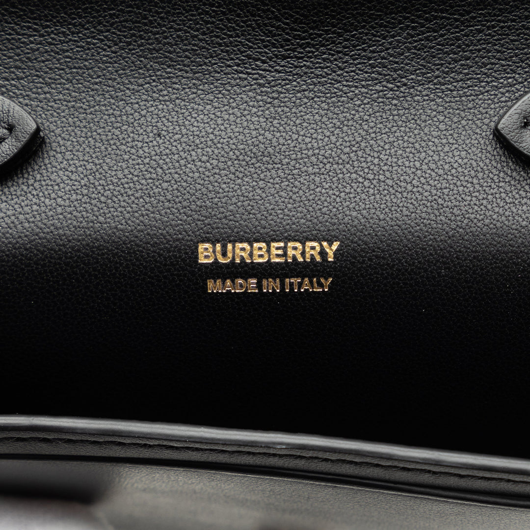 BURBERRY Olympia Micro Tartan Nylon and Leather Crossbody Crossbody Bag