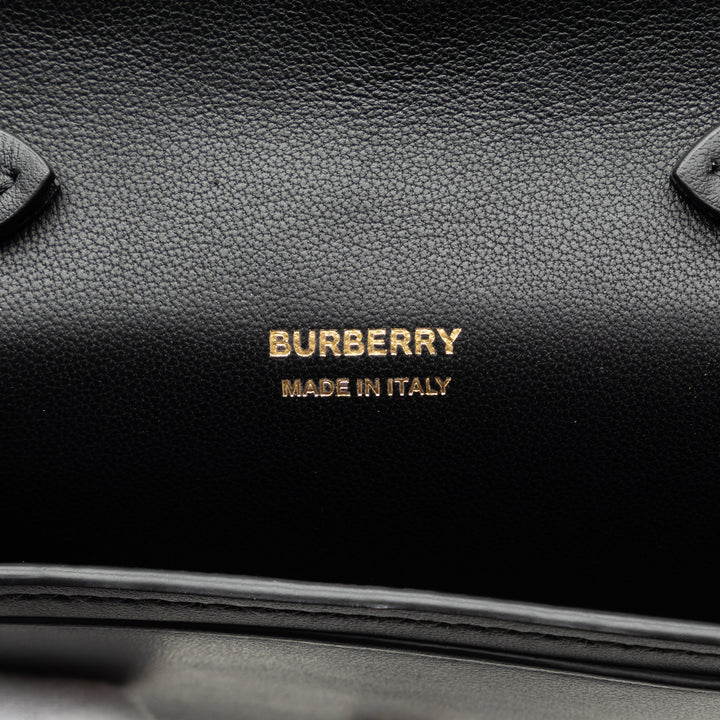 BURBERRY Olympia Micro Tartan Nylon and Leather Crossbody Crossbody Bag