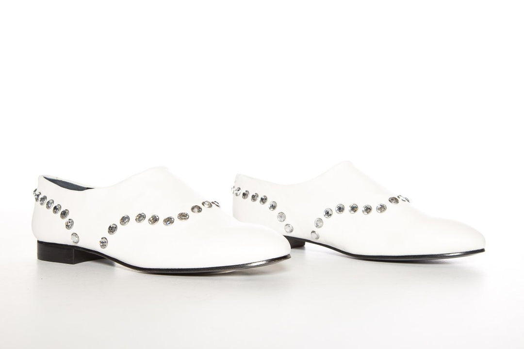 Opening Ceremony White Leather Slip-On Oxford SZ 39