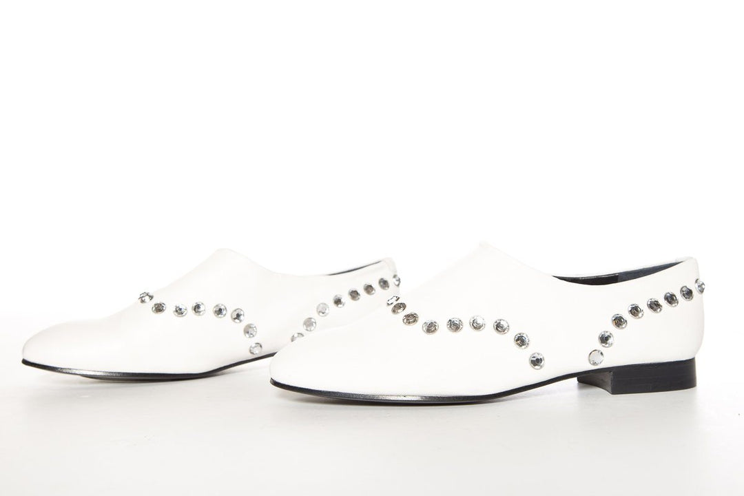 Opening Ceremony White Leather Slip-On Oxford SZ 39
