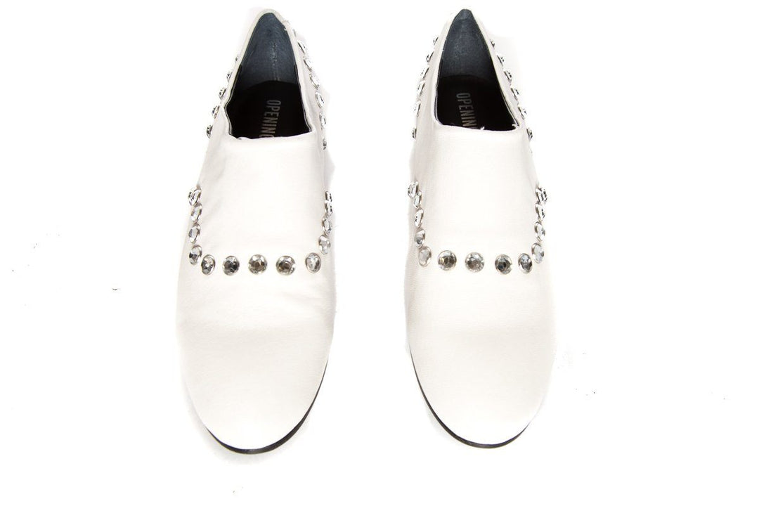 Opening Ceremony White Leather Slip-On Oxford SZ 39