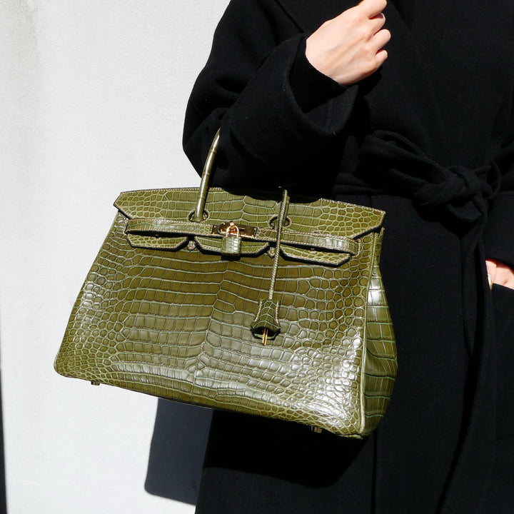 Hermes * 2008 BIRKIN 35 Porosus Crocodile Canopee