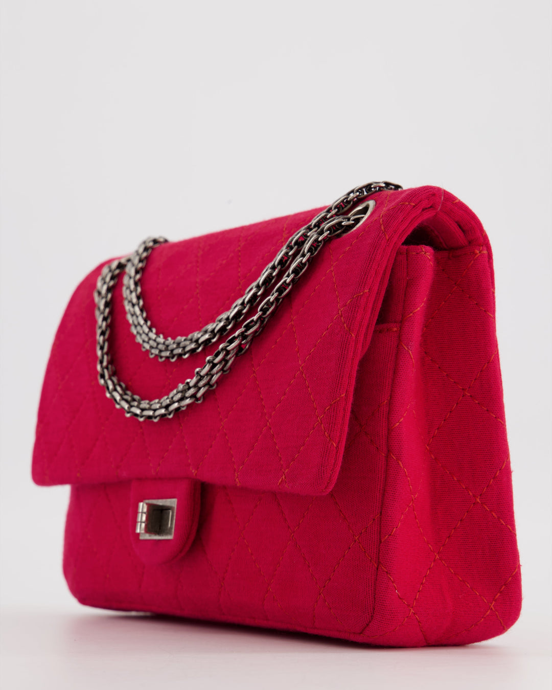 *FIRE PRICE* Chanel Red Medium Reissue 2.55 Double Flap Bag in Quilted Fabric with Ruthenium Hardware RRP - ¬£8,530