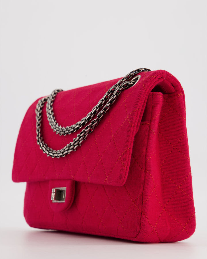 *FIRE PRICE* Chanel Red Medium Reissue 2.55 Double Flap Bag in Quilted Fabric with Ruthenium Hardware RRP - ¬£8,530