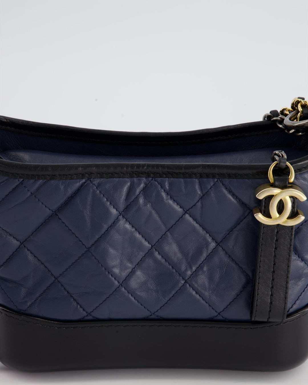 *FIRE PRICE* Top Quality Chanel Blue & Black Small Gabrielle Bag in Lambskin Leather with Mixed Hardware