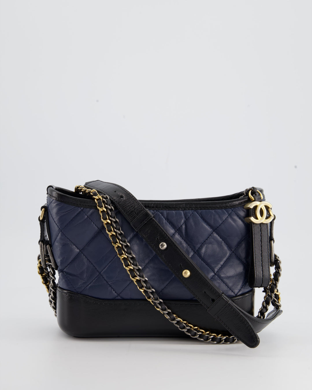 *FIRE PRICE* Top Quality Chanel Blue & Black Small Gabrielle Bag in Lambskin Leather with Mixed Hardware