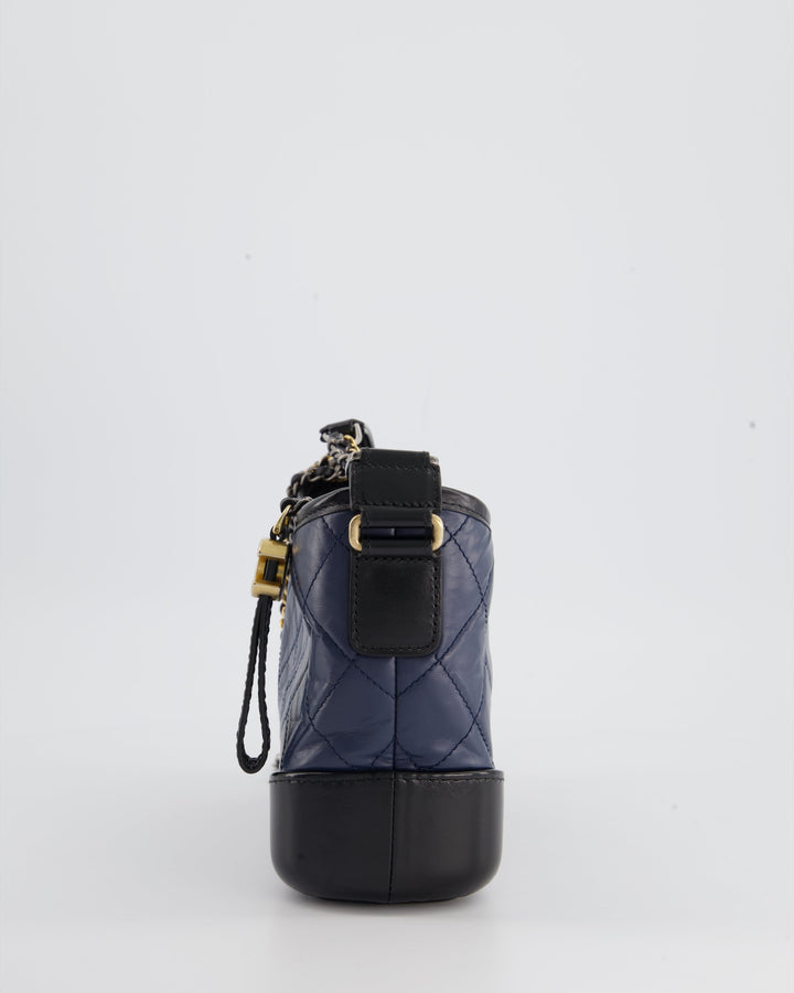 *FIRE PRICE* Top Quality Chanel Blue & Black Small Gabrielle Bag in Lambskin Leather with Mixed Hardware