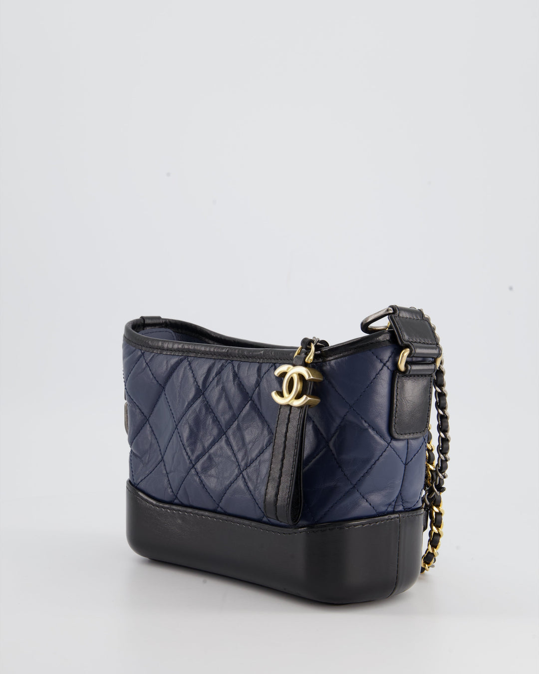 *FIRE PRICE* Top Quality Chanel Blue & Black Small Gabrielle Bag in Lambskin Leather with Mixed Hardware