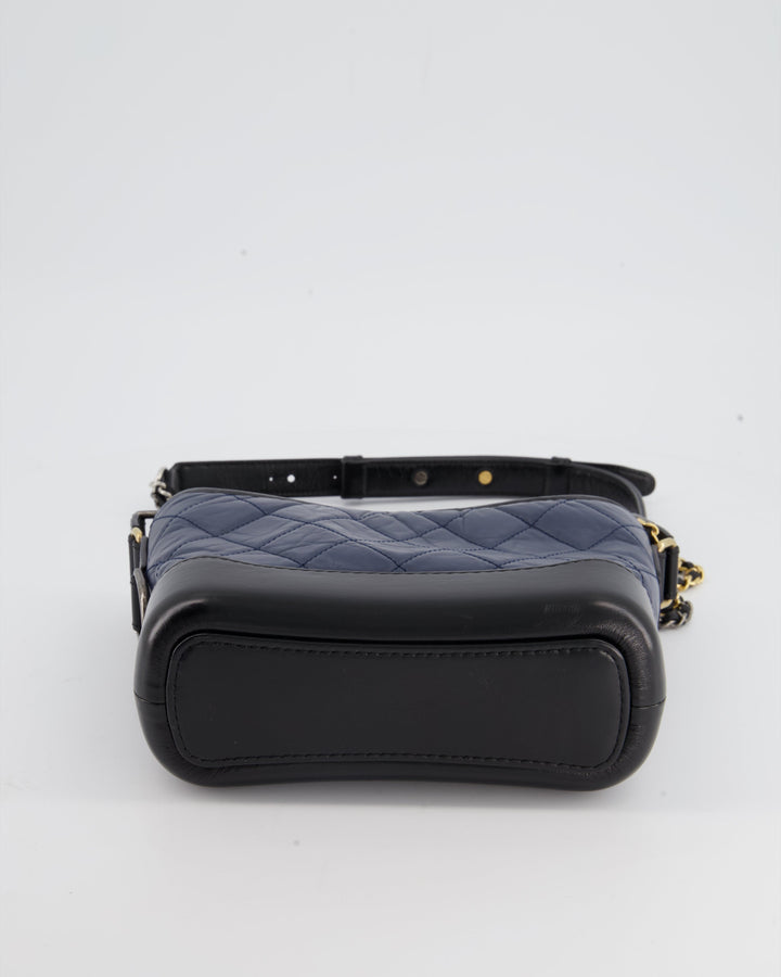 *FIRE PRICE* Top Quality Chanel Blue & Black Small Gabrielle Bag in Lambskin Leather with Mixed Hardware