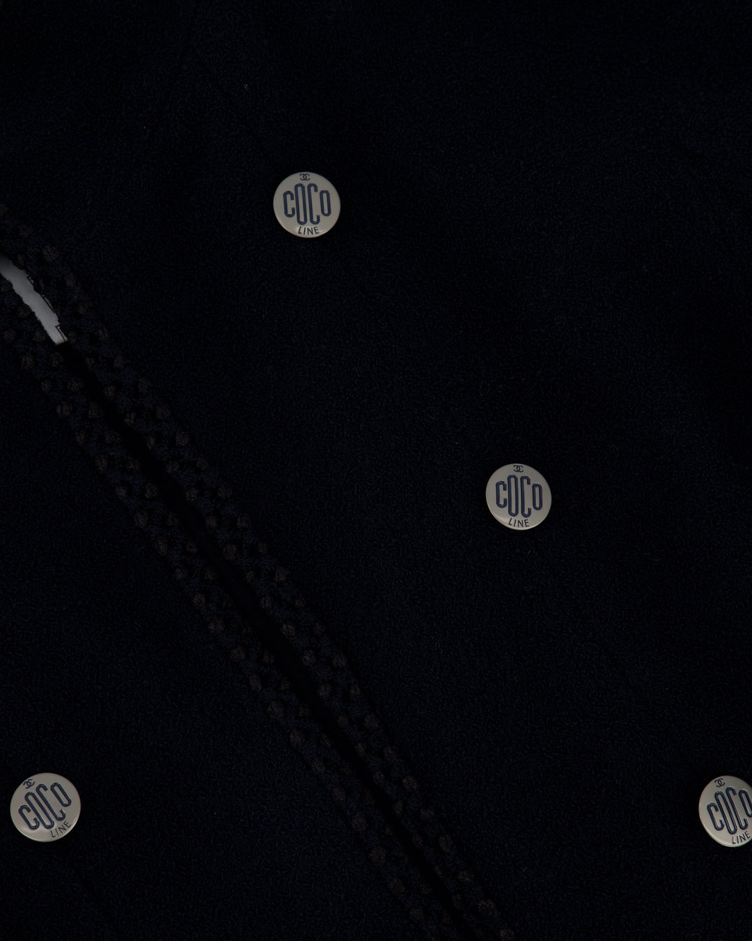 Top Quality Chanel Navy 2008 Cruise Accent Jacket with Tassel Detailing FR 38 (UK 10)