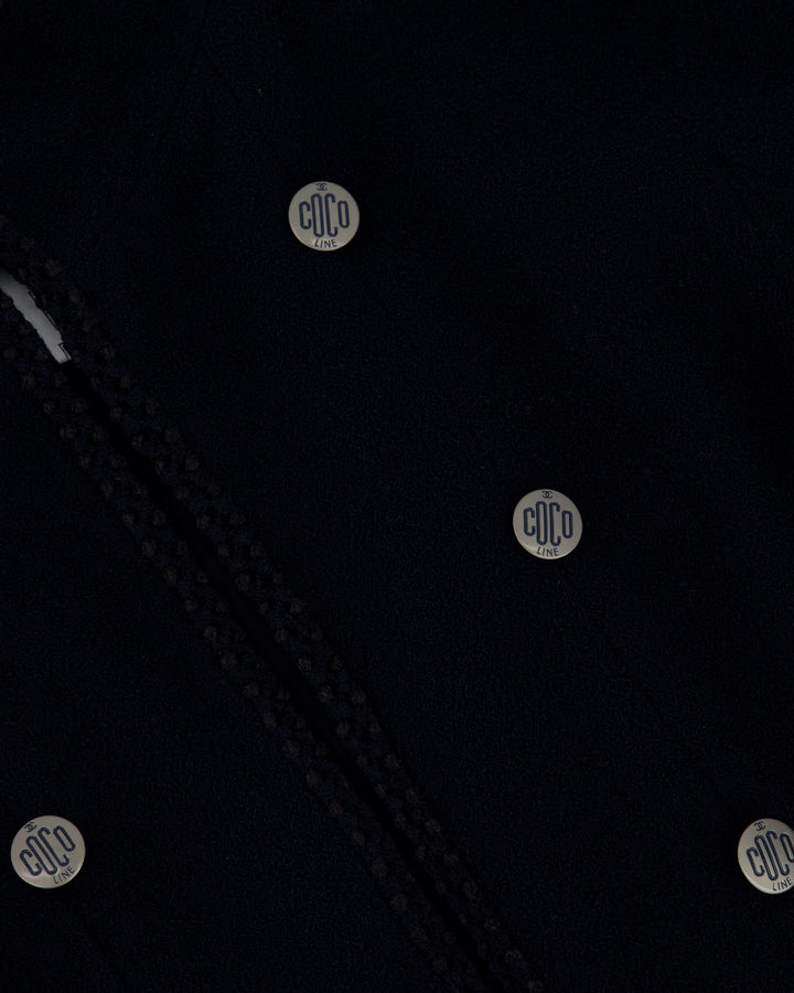 Top Quality Chanel Navy 2008 Cruise Accent Jacket with Tassel Detailing FR 38 (UK 10)