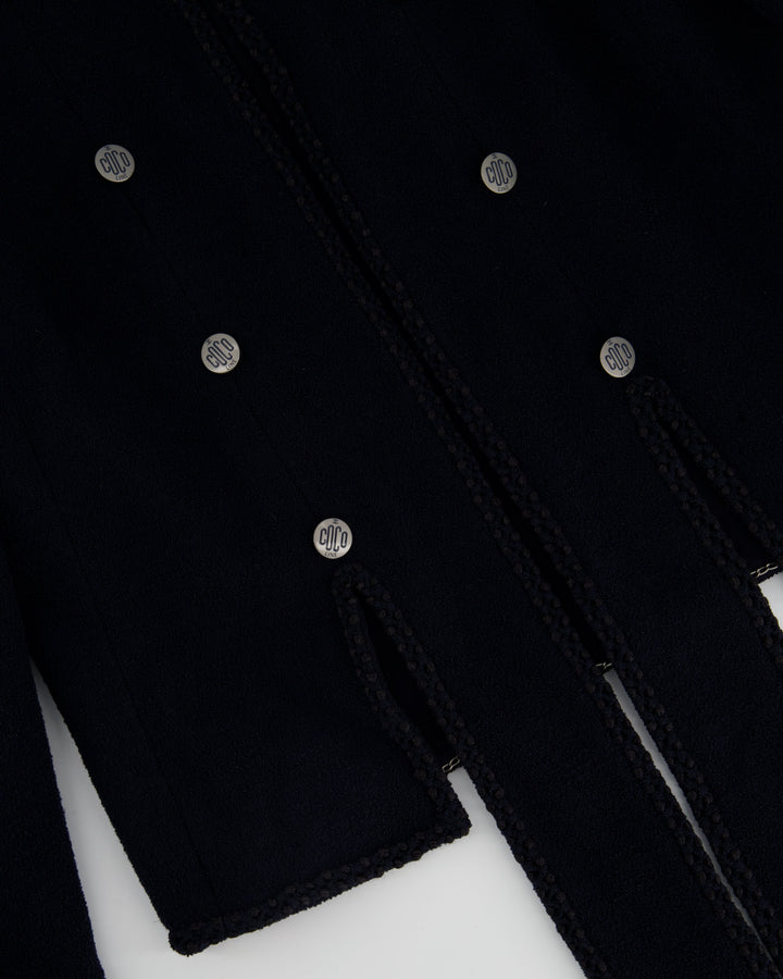 Top Quality Chanel Navy 2008 Cruise Accent Jacket with Tassel Detailing FR 38 (UK 10)
