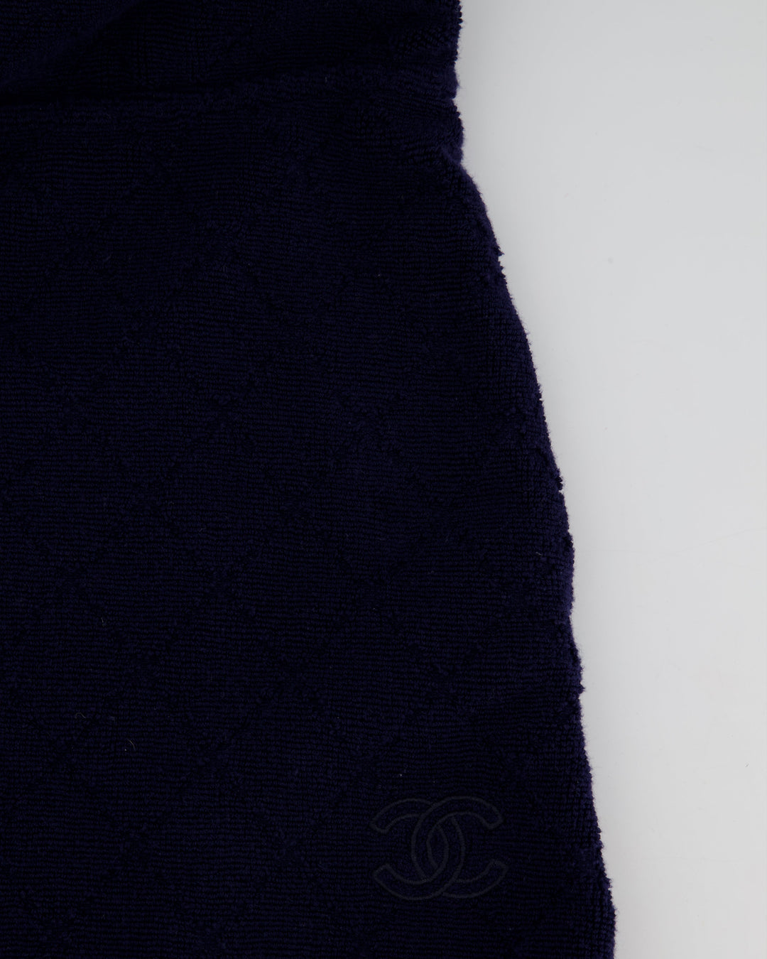 *FIRE PRICE* Chanel Navy Sleeveless Towel Beach Dress with Hood Size FR 36 (UK 8)
