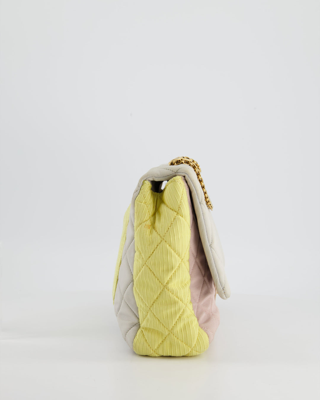 *SUPER FIRE PRICE* Top Quality Chanel Large Jersey Reissue Pastel Yellow, Grey and Pink with Antique Gold Hardware