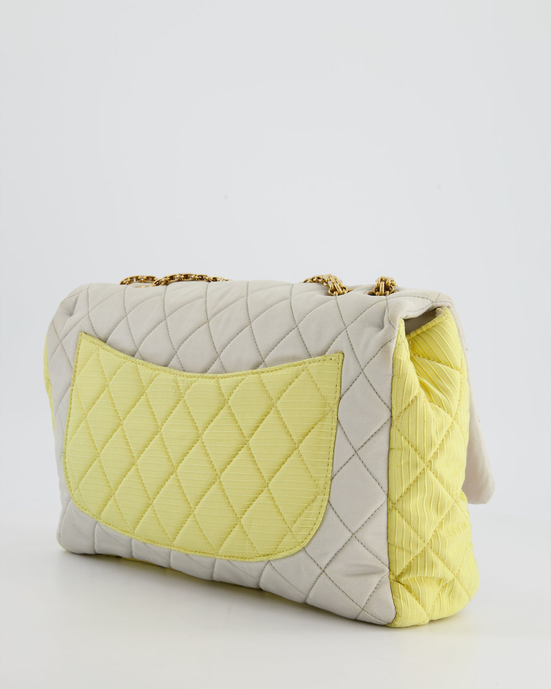 *SUPER FIRE PRICE* Top Quality Chanel Large Jersey Reissue Pastel Yellow, Grey and Pink with Antique Gold Hardware