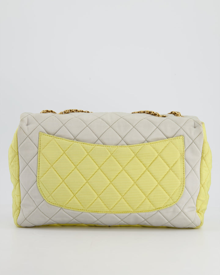*SUPER FIRE PRICE* Top Quality Chanel Large Jersey Reissue Pastel Yellow, Grey and Pink with Antique Gold Hardware