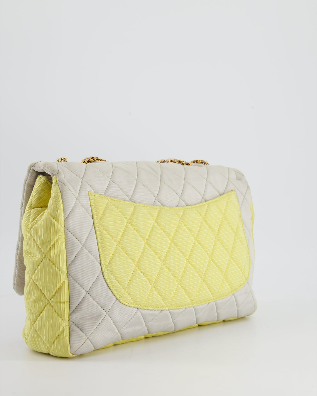 *SUPER FIRE PRICE* Top Quality Chanel Large Jersey Reissue Pastel Yellow, Grey and Pink with Antique Gold Hardware