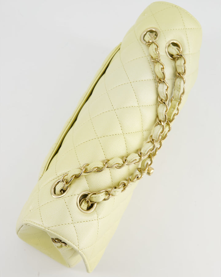 *RARE* Top Quality Chanel Lemon Sobert Shimmer Medium Classic Double Flap Bag in Iridescent Calfskin Gold Hardware  RRP ¬£8,530