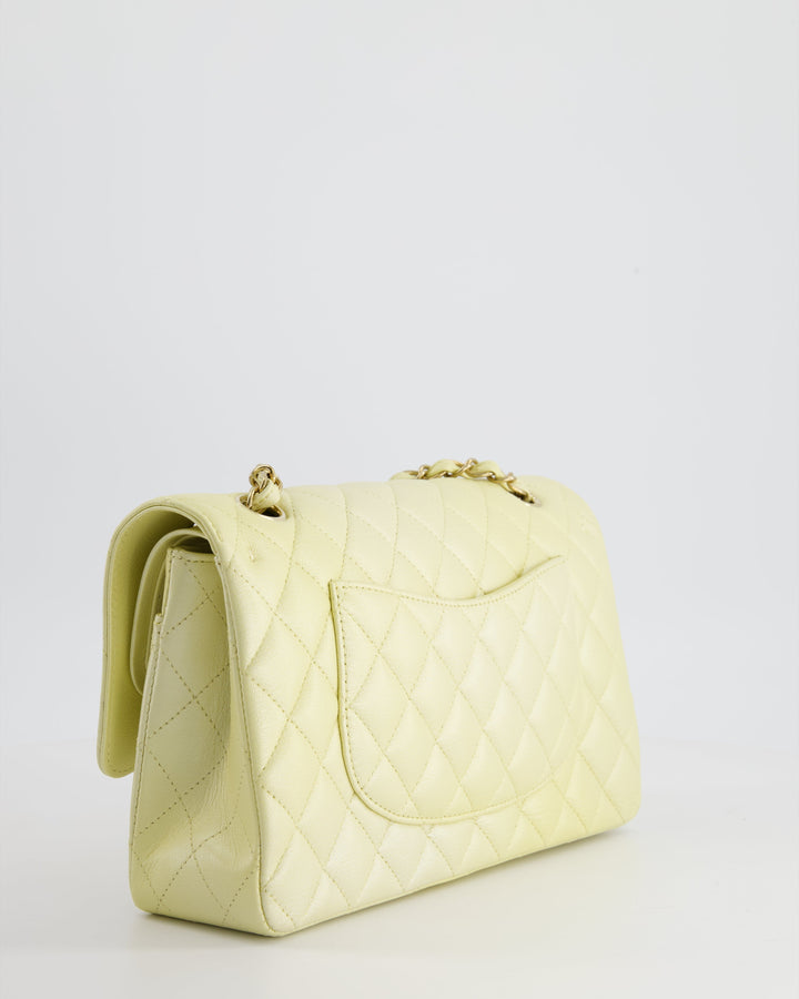 *RARE* Top Quality Chanel Lemon Sobert Shimmer Medium Classic Double Flap Bag in Iridescent Calfskin Gold Hardware  RRP ¬£8,530