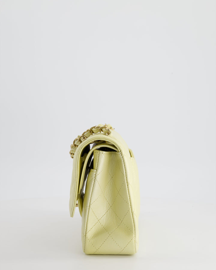 *RARE* Top Quality Chanel Lemon Sobert Shimmer Medium Classic Double Flap Bag in Iridescent Calfskin Gold Hardware  RRP ¬£8,530
