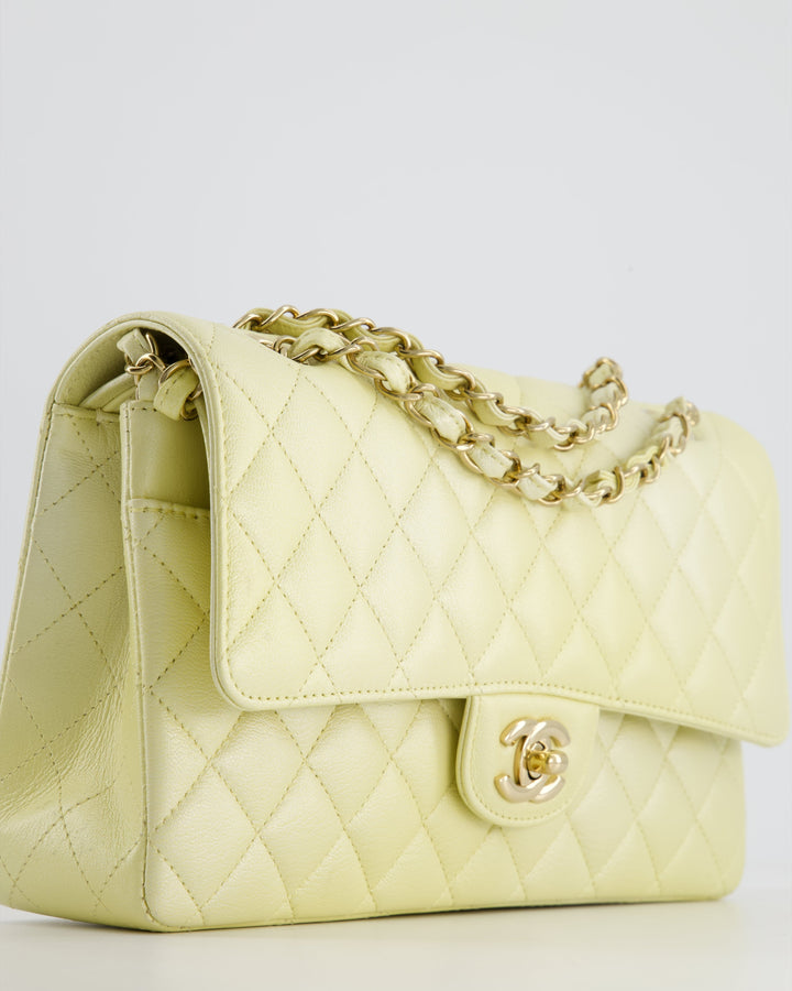 *RARE* Top Quality Chanel Lemon Sobert Shimmer Medium Classic Double Flap Bag in Iridescent Calfskin Gold Hardware  RRP ¬£8,530