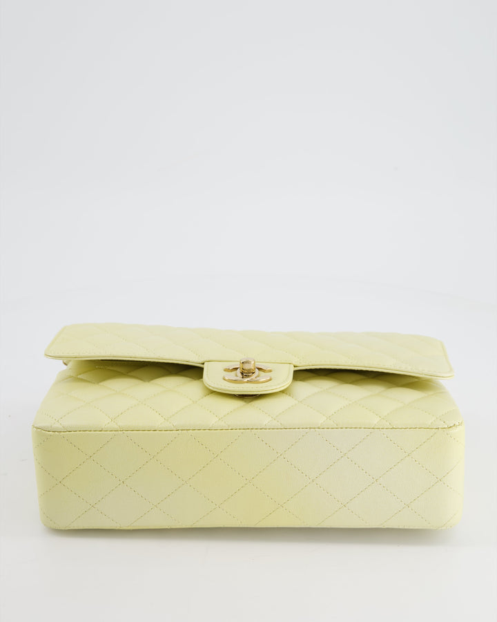 *RARE* Top Quality Chanel Lemon Sobert Shimmer Medium Classic Double Flap Bag in Iridescent Calfskin Gold Hardware  RRP ¬£8,530